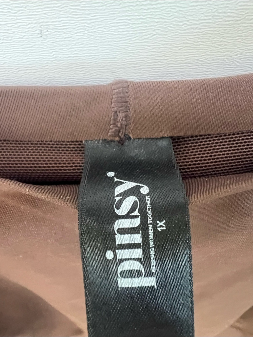 Pinsy Bonded Scoop Tank Shapesuit Bodysuit Cocoa Brown Medium Shaping NWT 1X - Picture 3 of 5